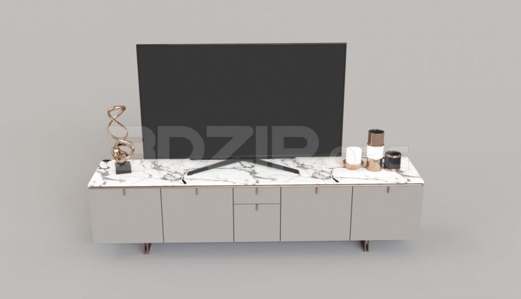 8624. Free 3Ds Max TV Cabinet Model Download