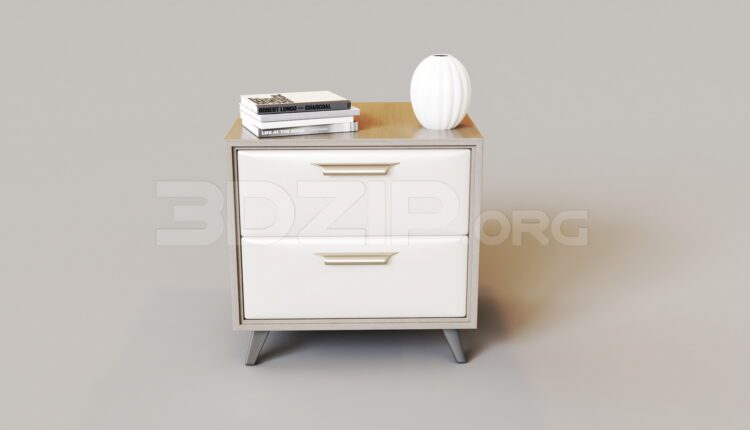 8633. Free 3Ds Max Bedside Table Model Download (2)