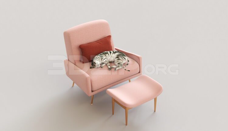 8634. Free 3Ds Max Armchair Model Download
