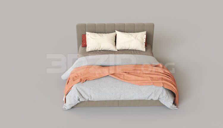 8635. Free 3Ds Max Bed Model Download (2)