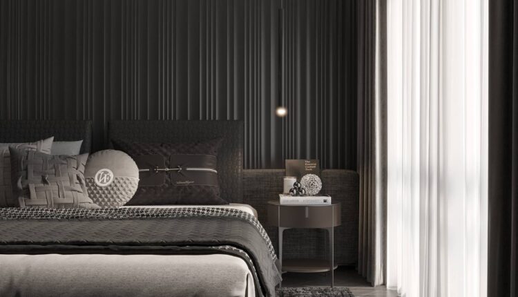 13552. 3Ds Max Master Bedroom Interior Model Download by Tran Hai