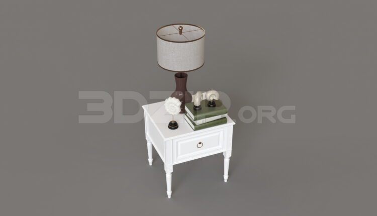 8640. Free 3Ds Max Bedside Table Model Download (1)