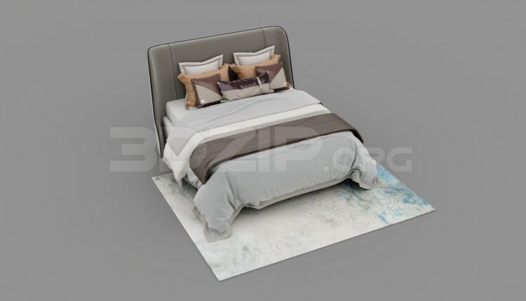 8642. Free 3Ds Max Bed Model Download