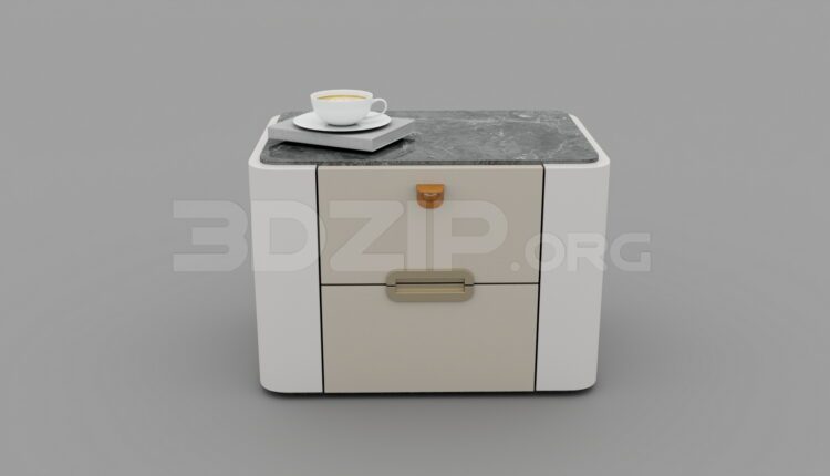 8643. Free 3Ds Max Bedside Table Model Download