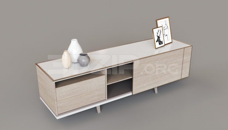 8652. Free 3Ds Max TV Cabinet Model Download