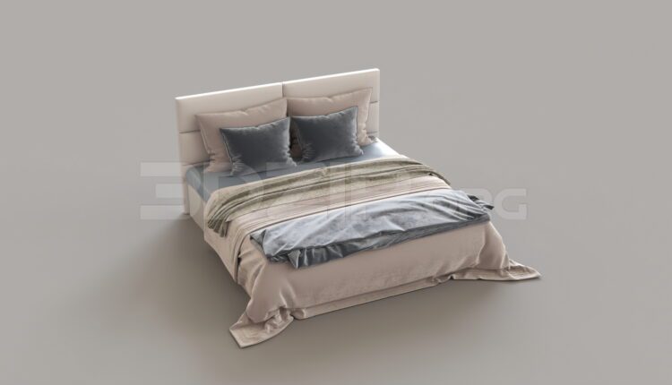 8673. Free 3Ds Max Bed Model Download