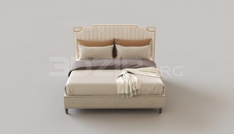 8704. Free 3Ds Max Bed Model Download