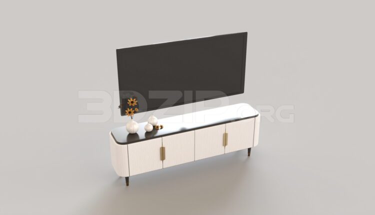 8709. Free 3Ds Max TV Cabinet Model Download