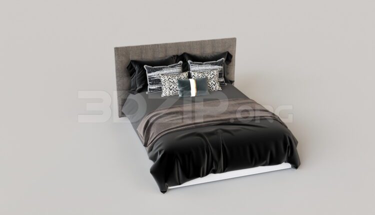 8717. Free 3Ds Max Bed Model Download