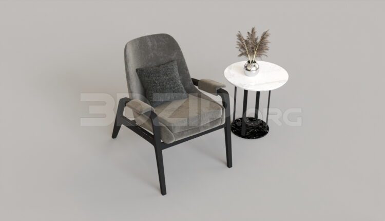 8738. Free 3Ds Max Armchair Model Download