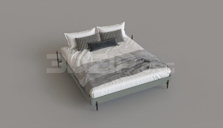 8754. Free 3Ds Max Bed Model Download