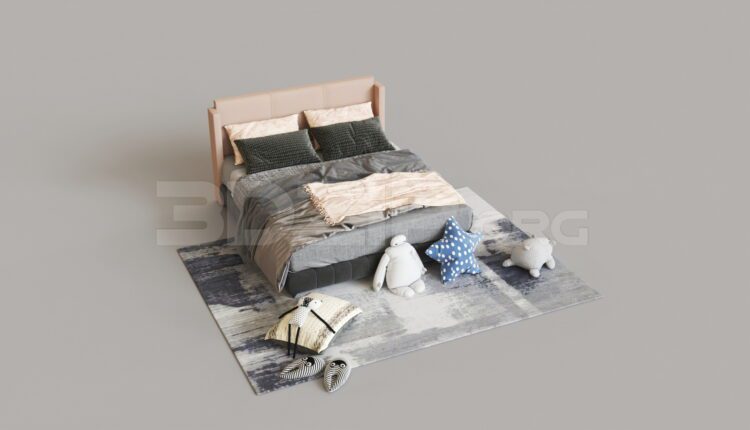 8786. Free 3Ds Max Bed Model Download