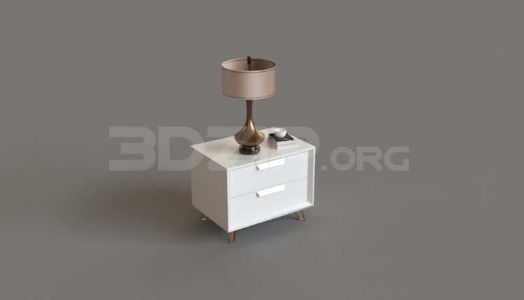 8792. Free 3Ds Max Bedside Table Model Download