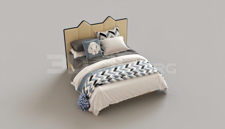 8803. Free 3Ds Max Bed Model Download