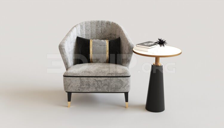 8817. Free 3Ds Max Armchair Model Download
