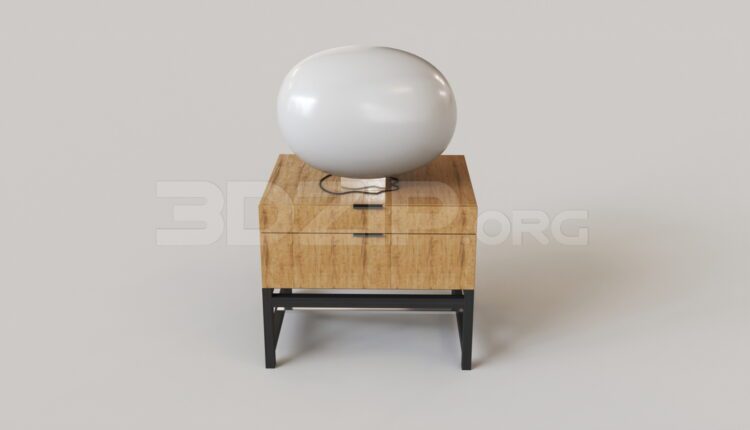 8836. Free 3Ds Max Bedside Table Model Download