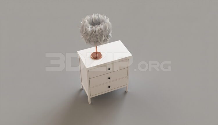 8845. Free 3Ds Max Bedside Table Model Download