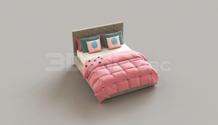 8847. Free 3Ds Max Bed Model Download