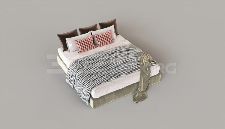 8849. Free 3Ds Max Bed Model Download
