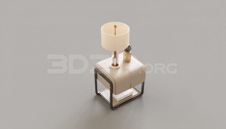 8867. Free 3Ds Max Bedside Table Model Download (1)