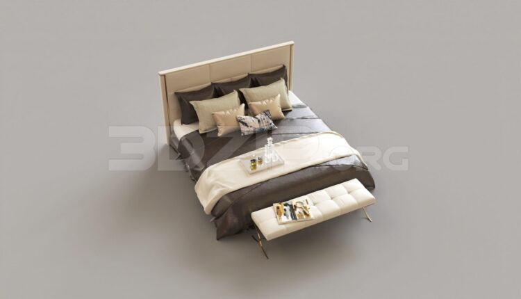 8868. Free 3Ds Max Bed Model Download