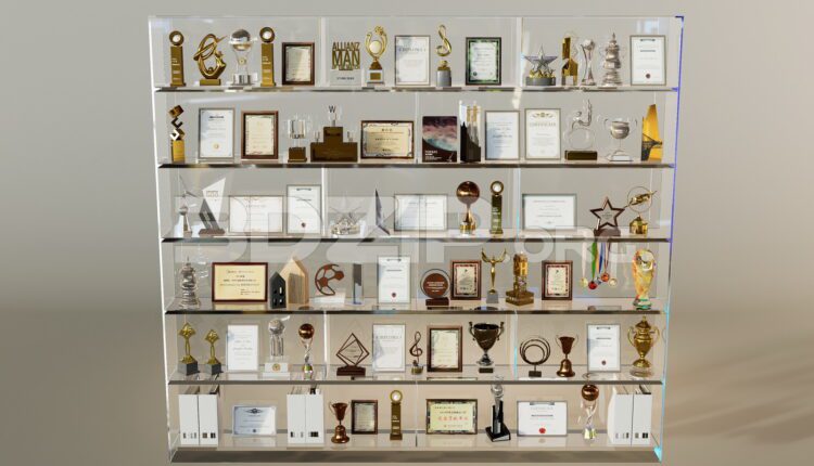11810. Free download of 3D models of various types of trophies and cups
