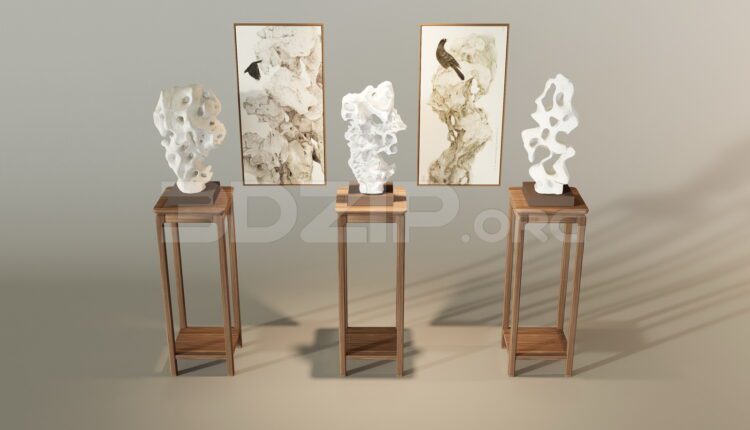 11831. Free download of 3ds Max models of natural stone displays