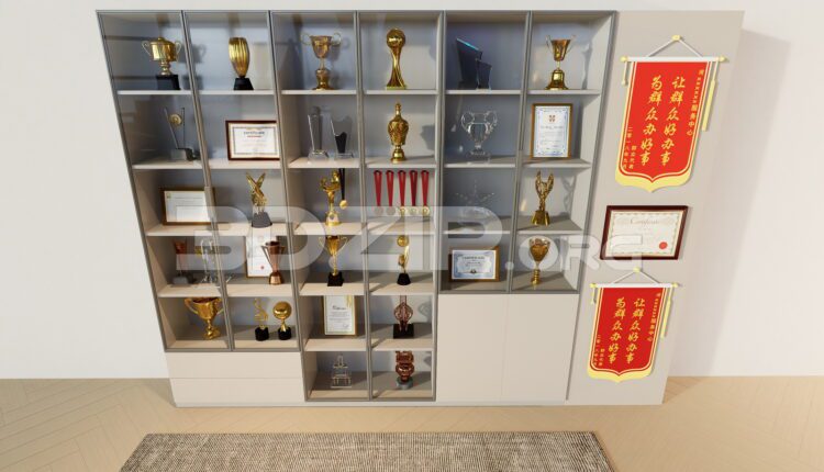 11845. Free download of 3D models of various types of trophies and cups