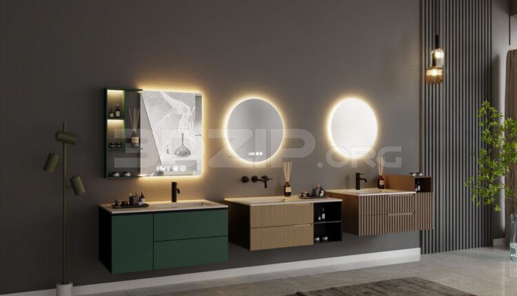 11878. Free 3Ds Max Wash Basin Cabinet Model Download