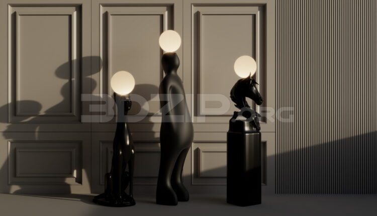 11884. Free 3Ds Max Floor Lamp Model Download