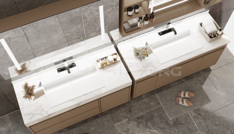 11888. Free 3Ds Max Wash Basin Cabinet Model Download