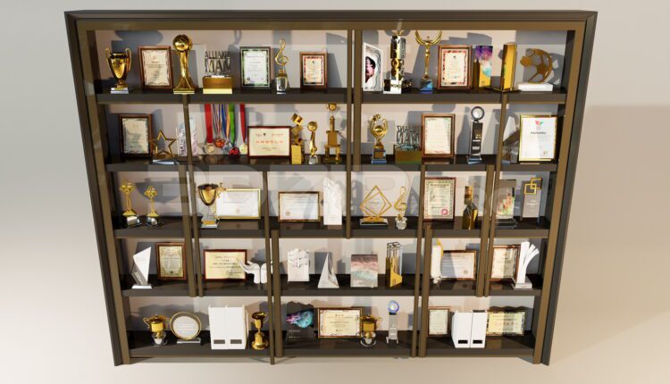 11897. Free download of 3D models of various types of trophies and cups