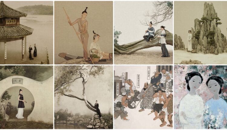 11901. Free Download Chinese painting By Duc Hai