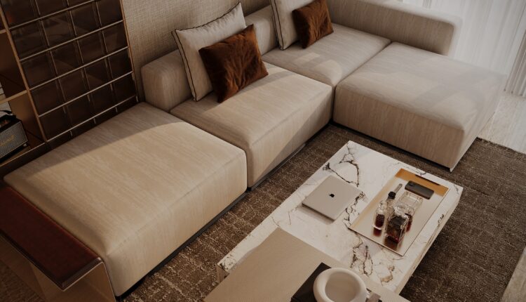 13651. 3Ds Max Living Room – Kitchen Interior Model Download by Nguyen Ngoc Nam