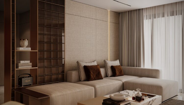 13651. 3Ds Max Living Room – Kitchen Interior Model Download by Nguyen Ngoc Nam