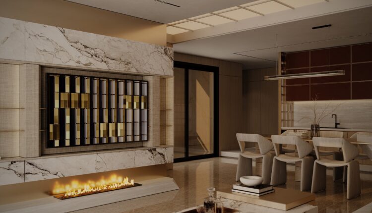 13651. 3Ds Max Living Room – Kitchen Interior Model Download by Nguyen Ngoc Nam