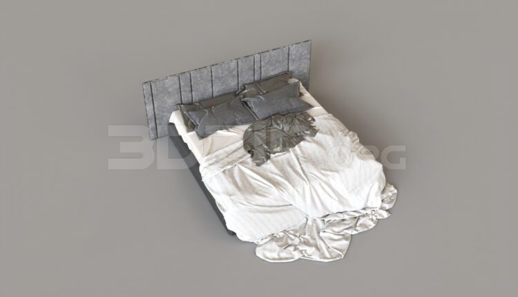 8881. Free 3Ds Max Bed Model Download