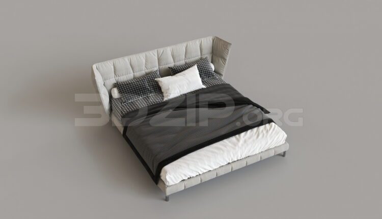 8904. Free 3Ds Max Bed Model Download