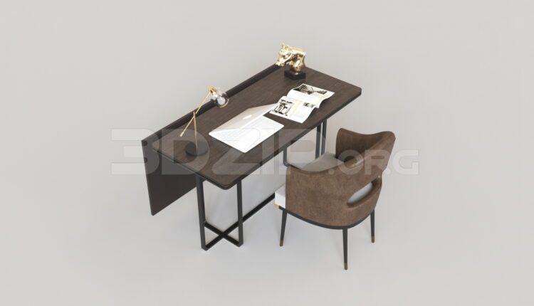 8915. Free 3Ds Max Work Desk Model Download