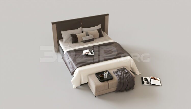8934. Free 3Ds Max Bed Model Download
