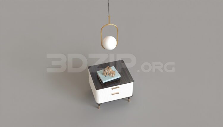 8936. Free 3Ds Max Bedside Table Model Download