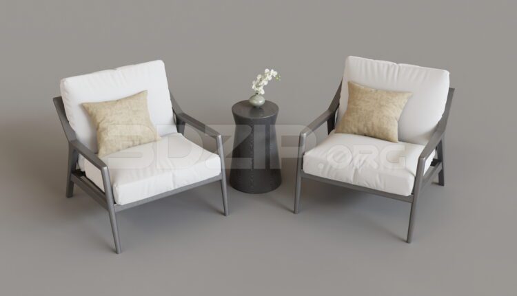 8941. Free 3Ds Max Armchair Model Download