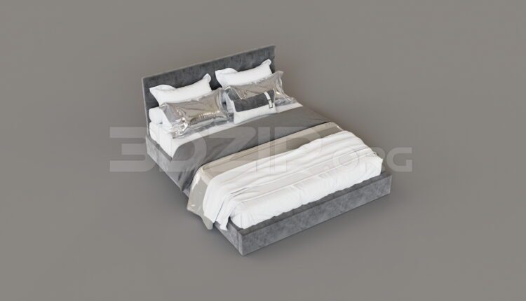 8942. Free 3Ds Max Bed Model Download