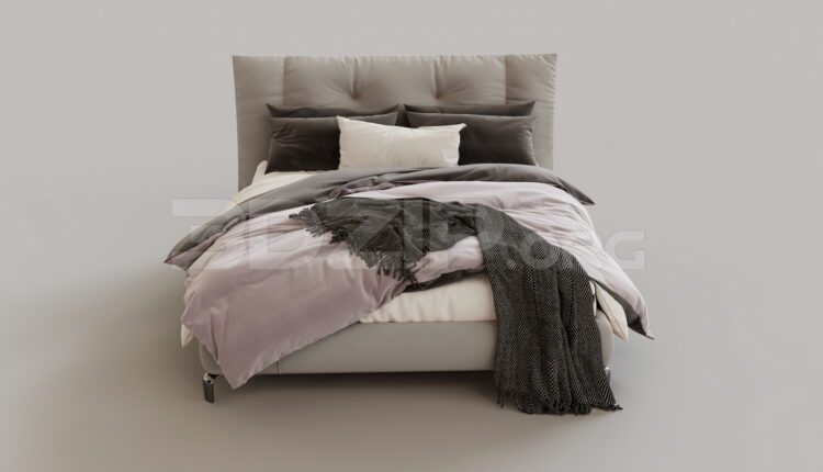 8945. Free 3Ds Max Bed Model Download