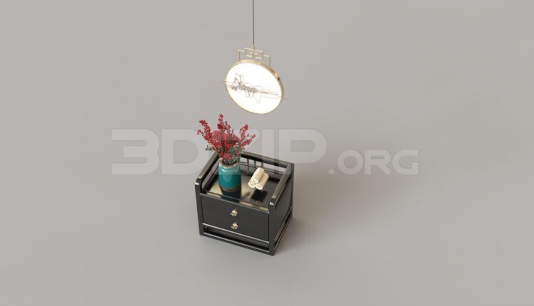 8955. Free 3Ds Max Bedside Table Model Download