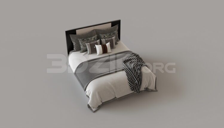 8963. Free 3Ds Max Bed Model Download