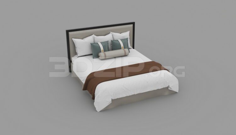 8975. Free 3Ds Max Bed Model Download