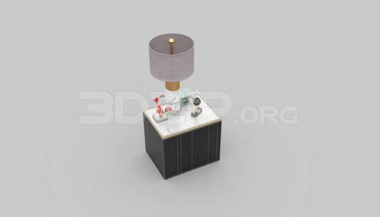8977. Free 3Ds Max Bedside Table Model Download