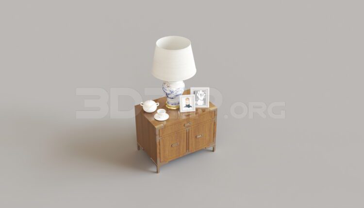 8988. Free 3Ds Max Bedside Table Model Download