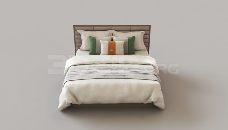 8991. Free 3Ds Max Bed Model Download